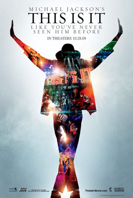 Above is the movie poster designed for Michael Jackson's new movie, This Is It.