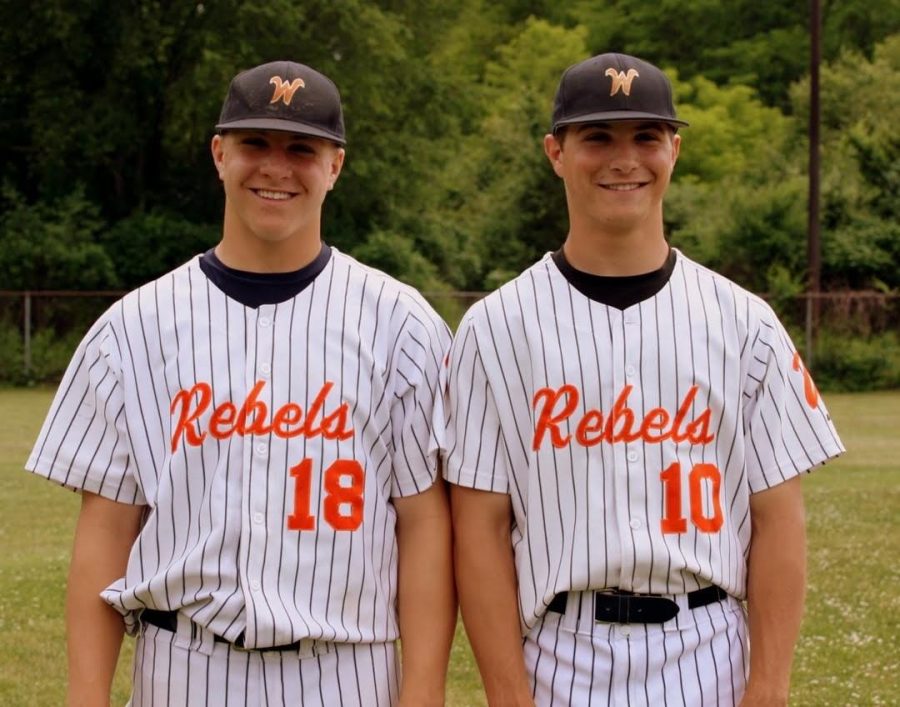The two brothers pose for a picture after last years Norwood baseball game. (Photo/Greg Salvatore)