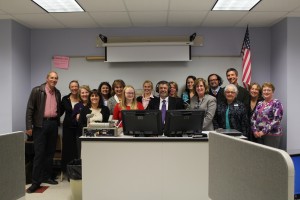 The foreign language department celebrates the opening of the new language lab.