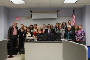 The Language Department celebrates the opening of the new foreign language lab.