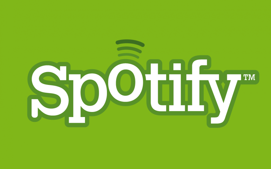 Spotifys title card, with the three waves coming off the O used as their symbol