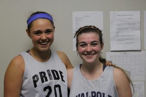 Senior Captains of the Girls Basketball team.