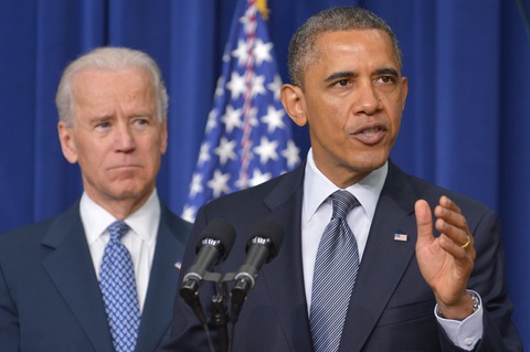 Obama and Biden address the media on Wednesday (Photo/pbs.org).