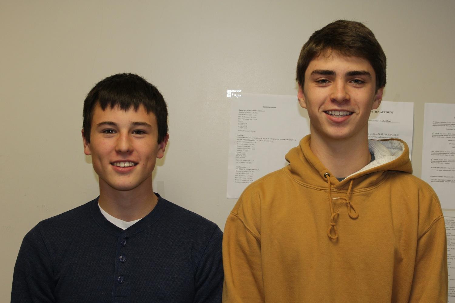 The two wrestling captains pose for a photo.