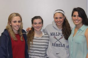 Softball captains pose for a picture.