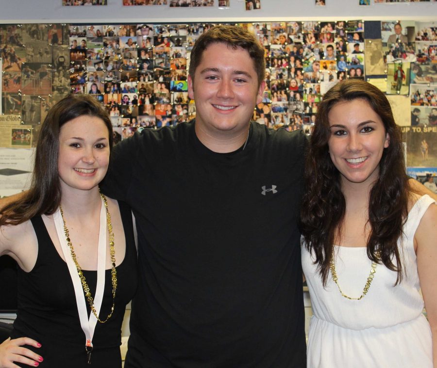 The Rebellion's 2012-2013 Editors in Chief pose for a picture.