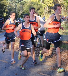 Walpole Boys Cross Country race against Weymouth for the win.  