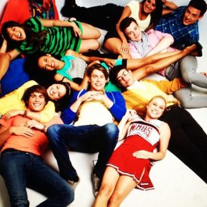 The Glee Cast poses for a Season 5 promotional photo. 
