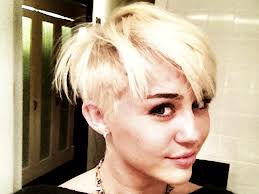 Miley's new hairdo after she chopped the gorgeous locks