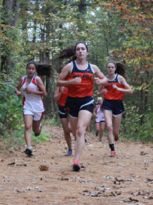 A Walpole runner leads the pack.  