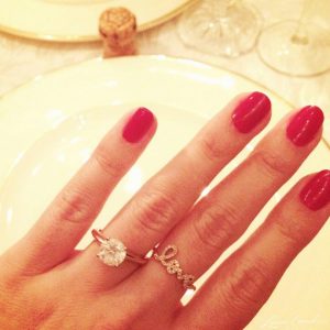 A picture of LC's engagement ring.
