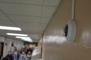 One of the security cameras in a WHS hallway.