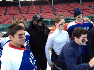 Players had the opportunity of hanging out with David Ortiz after the game.