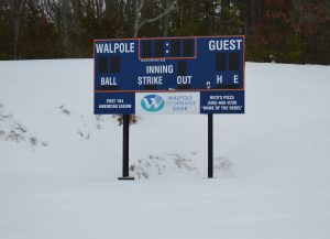 A week from the start of practices, Eldracker field still had over a foot of snow on the field on March 10.  