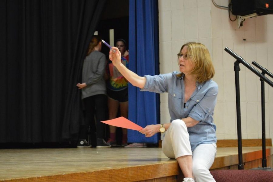 Mrs. Diana Dent directs a rehearsal for the Spring Thing on Friday, May 15.