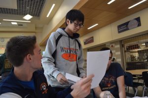 Sophomore exchange student Henry Woo, pictured with sophomores Billy Porter and Henry Rose, has been a crucial member of the math team, helping them reach the playoffs for the first time in 6 years. 