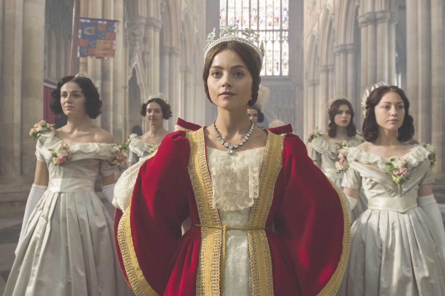 From ITV

VICTORIA 

Episode One

Pictured: JENNA COLEMAN as Victoria


This photograph is (C) ITV Plc and can only be reproduced for editorial purposes directly in connection with the programme or event mentioned above. Once made available by ITV plc Picture Desk, this photograph can be reproduced once only up until the transmission [TX] date and no reproduction fee will be charged. Any subsequent usage may incur a fee. This photograph must not be manipulated [excluding basic cropping] in a manner which alters the visual appearance of the person photographed deemed detrimental or inappropriate by ITV plc Picture Desk.  This photograph must not be syndicated to any other company, publication or website, or permanently archived, without the express written permission of ITV Plc Picture Desk. Full Terms and conditions are available on the website www.itvpictures.com

For further information please contact:
Patrick.smith@itv.com 0207 1573044