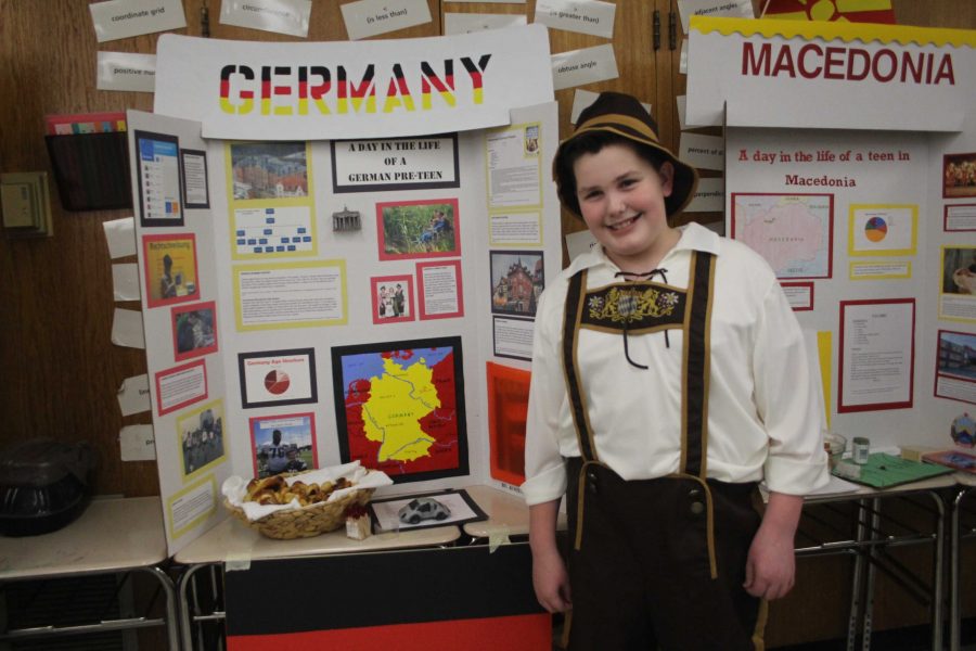  6th grader, Austin McCarthy, showcases his German heritage 