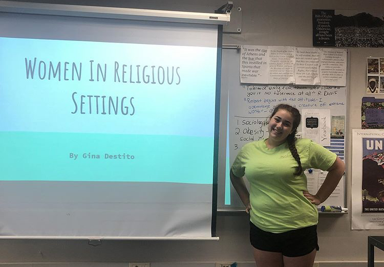 Gina Destito presented Women in Religious Settings at the first meeting.