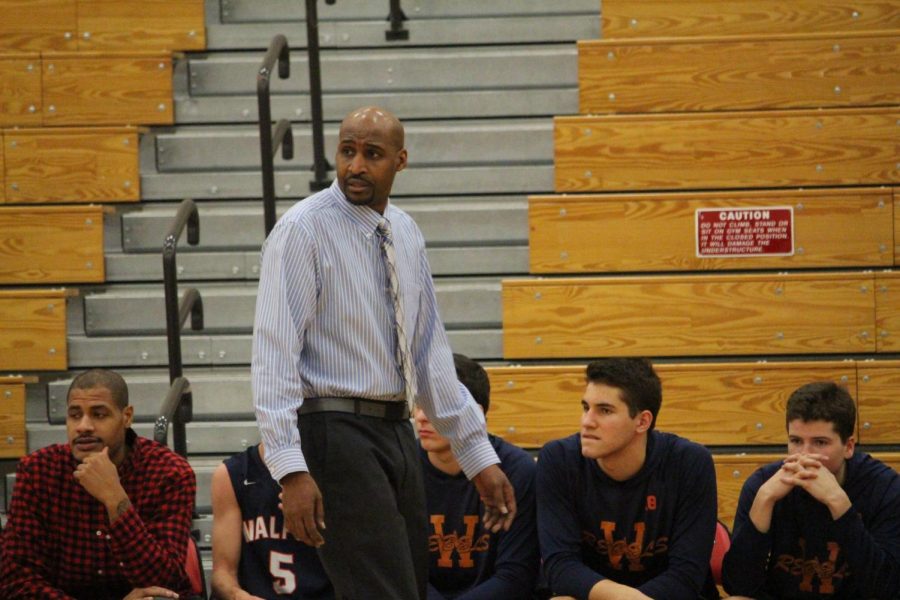 Vil coaches one of the varisty boys’ basketball games during his first year at WHS.