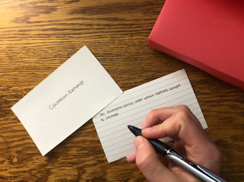 Writing notes and study guides by hand is one effective way to practice material that you're learning online.